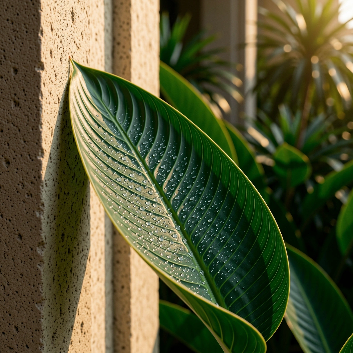 Lush tropical greenery reflecting Singaporean wellness